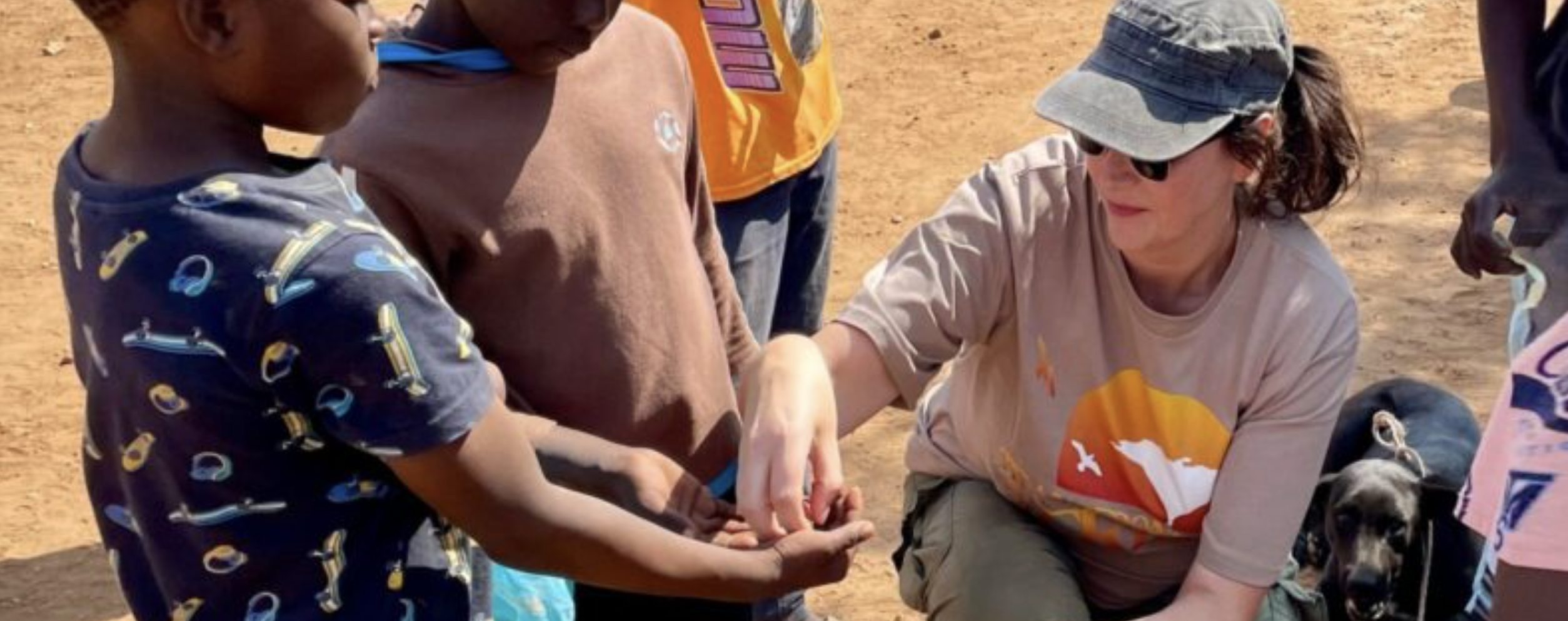 Volunteers helping with wildlife education and conservation