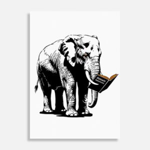 StreetCyber Elephant Reading Poster